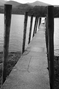 Jetty-into-Derwent-Water-Keswick-Lake-District-Cumbria-17th-Oct-2014-grey-pic#2