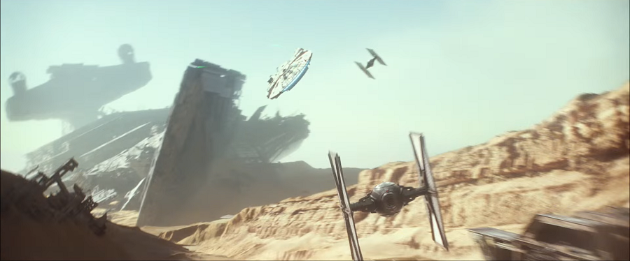 star wars - the force awakens (screencap 04 - pursuing the falcon)